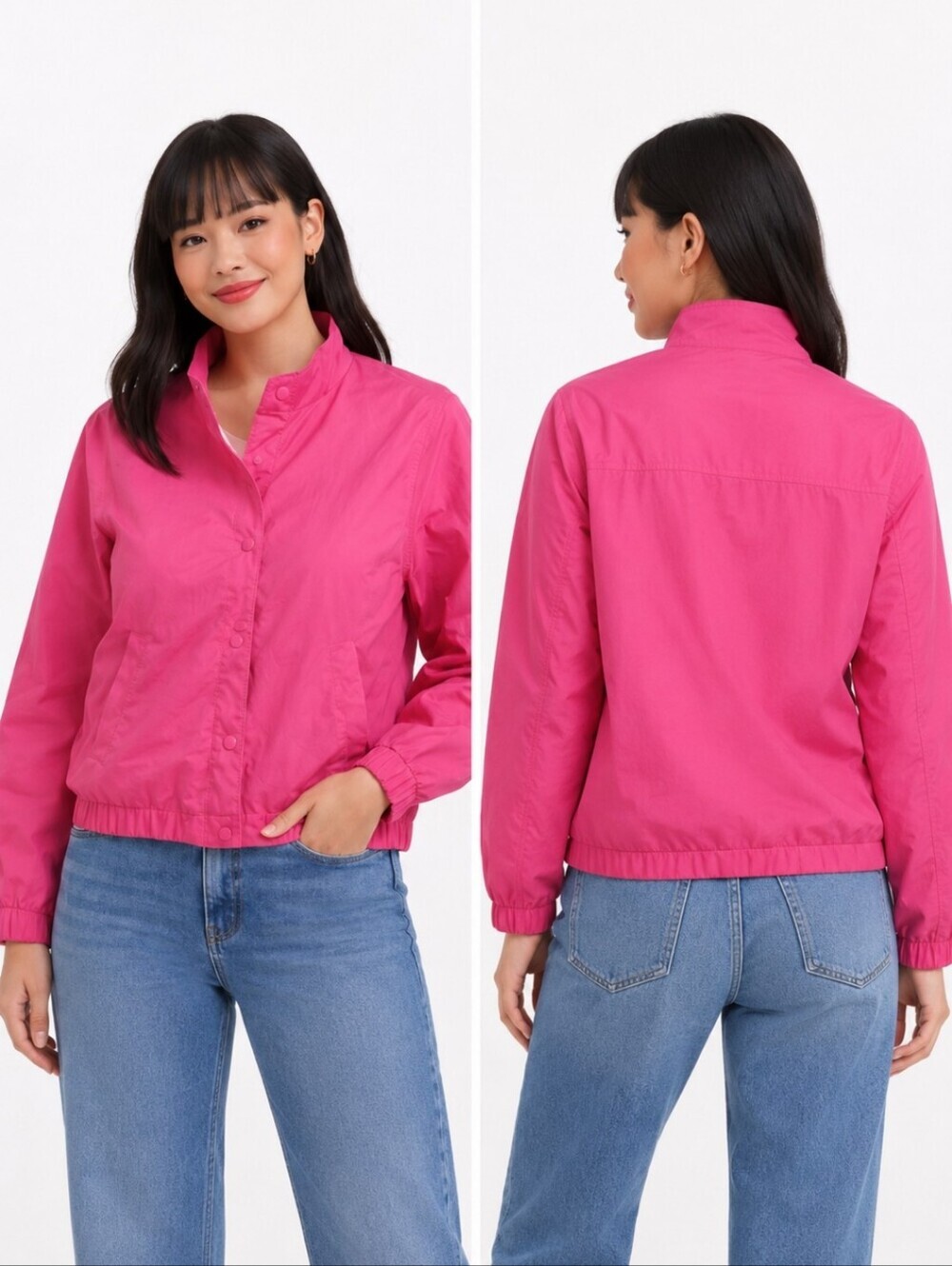 Vintage Westside Windbreaker Jacket Sz M Pink Retro 80s/90s
